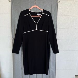 Calvin Klein Black Dress with White Accents